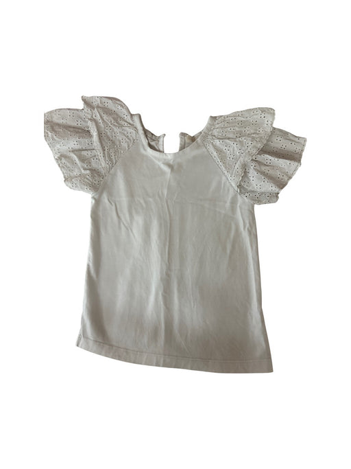 A White Short Sleeve Tops from babyLai in size 3T for girl. (Front View)