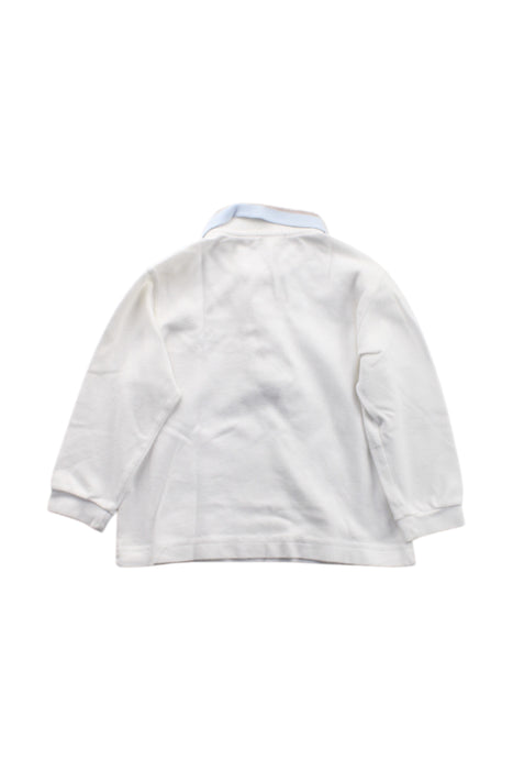 A White Long Sleeve Polos from Il Gufo in size 3T for neutral. (Back View)