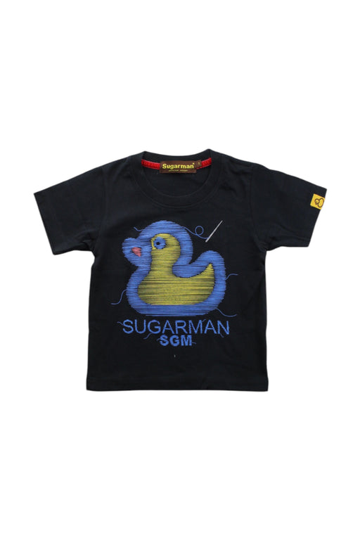 A Black Short Sleeve T Shirts from Sugarman in size 2T for neutral. (Front View)