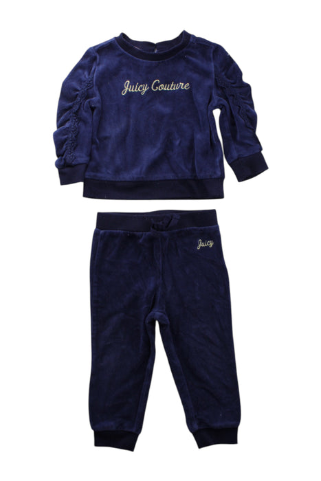 A Navy Pants Sets from Juicy Couture in size 12-18M for girl. (Front View)