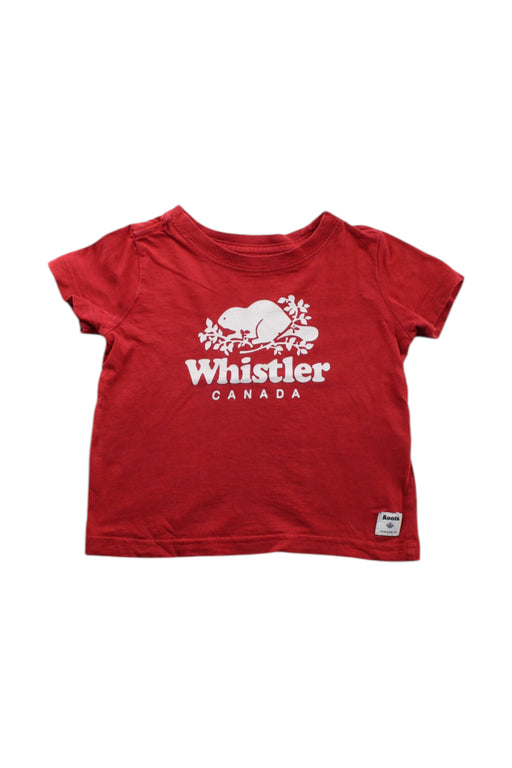 A Red Short Sleeve T Shirts from Roots in size 2T for neutral. (Front View)