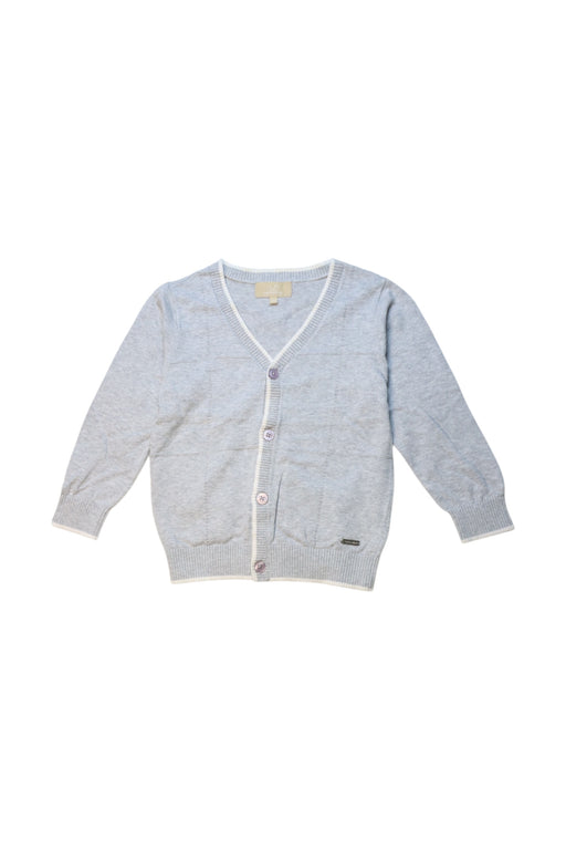 A Grey Cardigans from Chickeeduck in size 4T for neutral. (Front View)