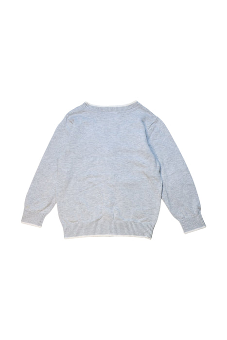 A Grey Cardigans from Chickeeduck in size 4T for neutral. (Back View)