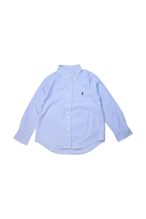 A Blue Long Sleeve Shirts from Ralph Lauren in size 4T for neutral. (Front View)