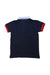 A Navy Short Sleeve Polos from Chickeeduck in size 5T for boy. (Back View)