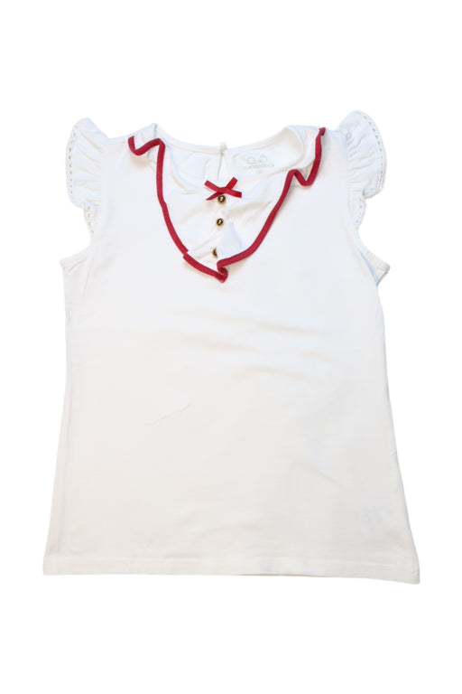 A White Sleeveless Tops from Chickeeduck in size 7Y for girl. (Front View)
