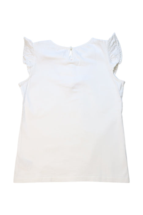 A White Sleeveless Tops from Chickeeduck in size 7Y for girl. (Back View)