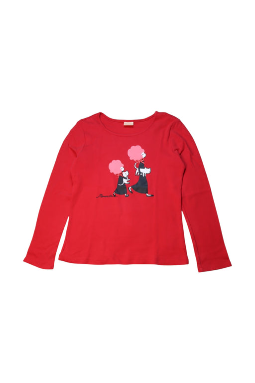 A Red Long Sleeve Tops from Momonittu in size 12Y for girl. (Front View)
