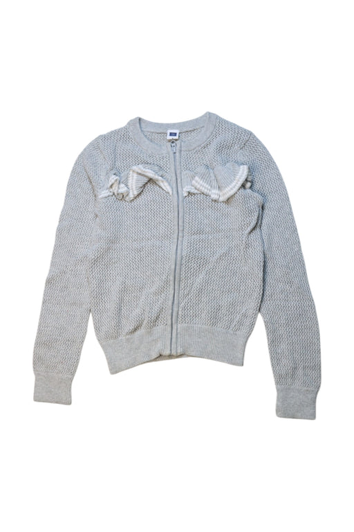 A Grey Cardigans from Janie & Jack in size 6T for girl. (Front View)