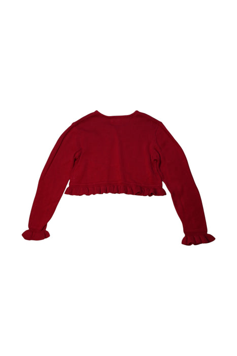 A Red Cardigans from American Princess in size 5T for girl. (Back View)