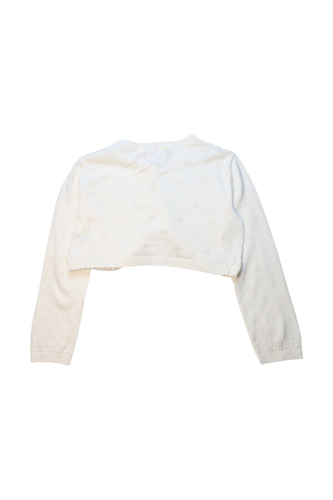 A White Cardigans from Chickeeduck in size 7Y for girl. (Back View)