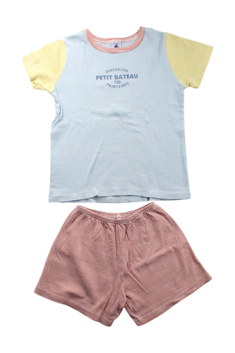 A Multicolour Pyjama Sets from Petit Bateau in size 6T for neutral. (Front View)