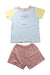 A Multicolour Pyjama Sets from Petit Bateau in size 6T for neutral. (Front View)
