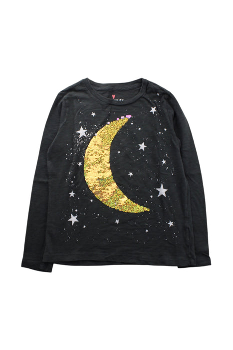 A Black Long Sleeve Tops from Crewcuts in size 8Y for girl. (Front View)