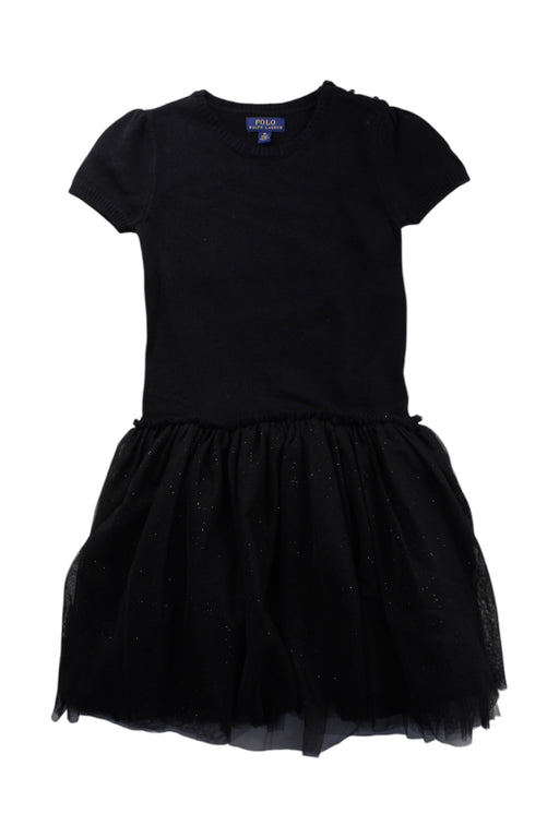 A Black Short Sleeve Dresses from Polo Ralph Lauren in size 6T for girl. (Front View)