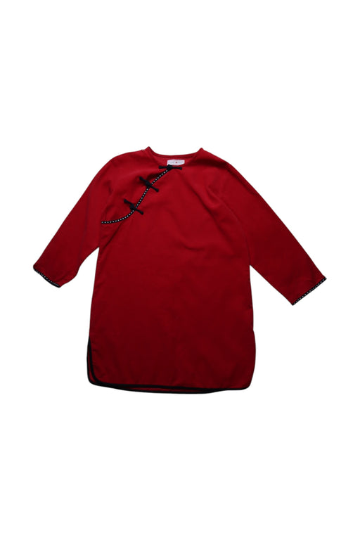 A Red Long Sleeve Dresses from Tang'Roulou in size 6T for neutral. (Front View)