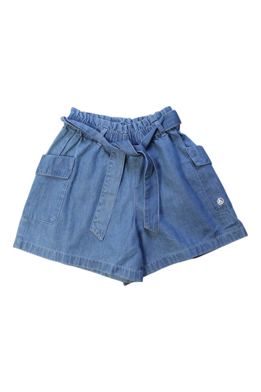 A Blue Shorts from Petit Bateau in size 10Y for girl. (Front View)