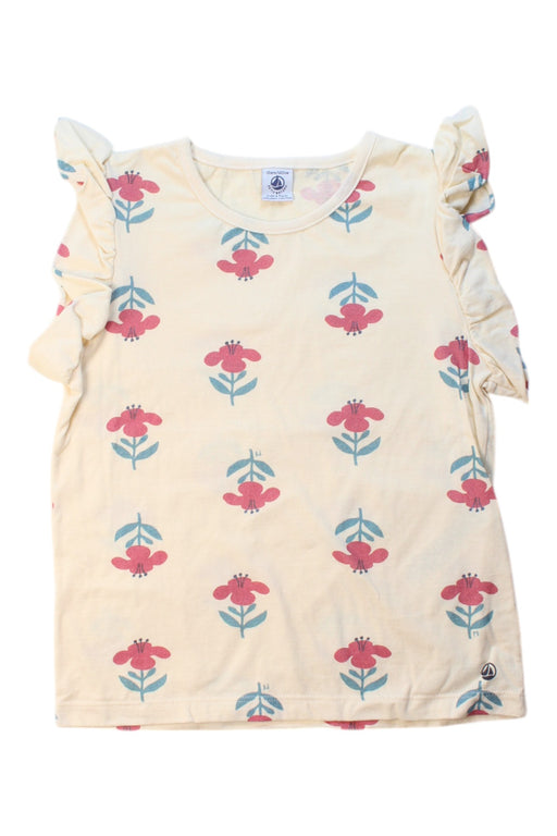 A Pink Short Sleeve Tops from Petit Bateau in size 10Y for girl. (Front View)