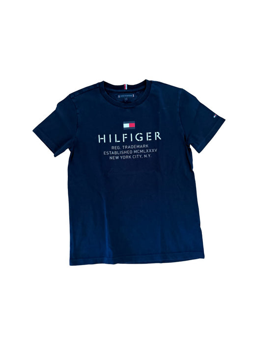 A Navy Short Sleeve T Shirts from Tommy Hilfiger in size 12Y for boy. (Front View)