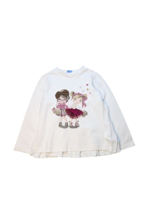 A White Long Sleeve Tops from Mayoral in size 8Y for girl. (Front View)