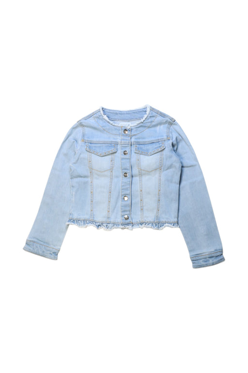 A Blue Lightweight Jackets from Mayoral in size 7Y for girl. (Front View)