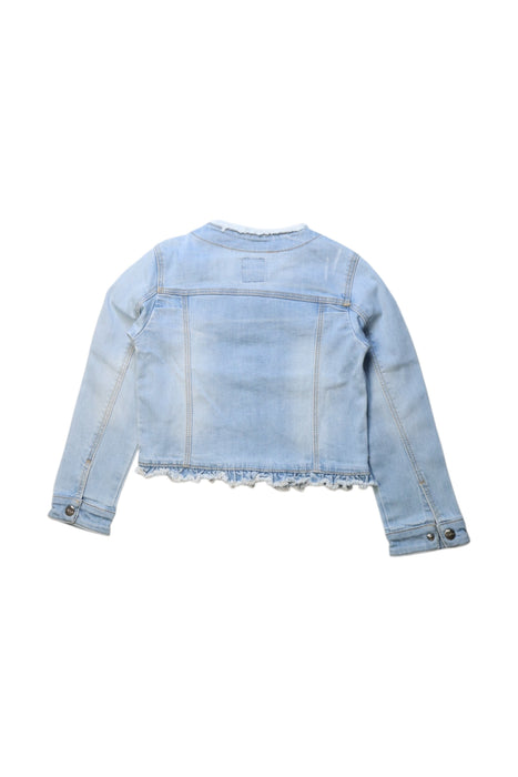 A Blue Lightweight Jackets from Mayoral in size 7Y for girl. (Back View)