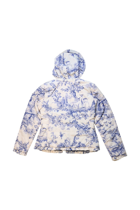 A Blue Lightweight Jackets from Monnalisa in size 7Y for girl. (Back View)