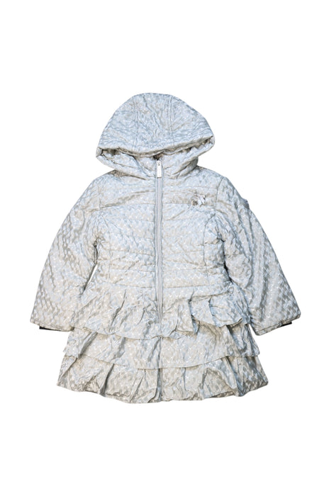 A Silver Puffer/Quilted Coats & Outerwear from Le Chic in size 4T for girl. (Front View)