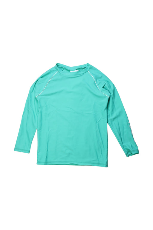 A Teal Rash Guards from Snapper Rock in size 5T for neutral. (Front View)