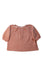 A Peach Short Sleeve Tops from Excuse My French in size 2T for girl. (Front View)