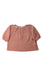 A Peach Short Sleeve Tops from Excuse My French in size 2T for girl. (Front View)