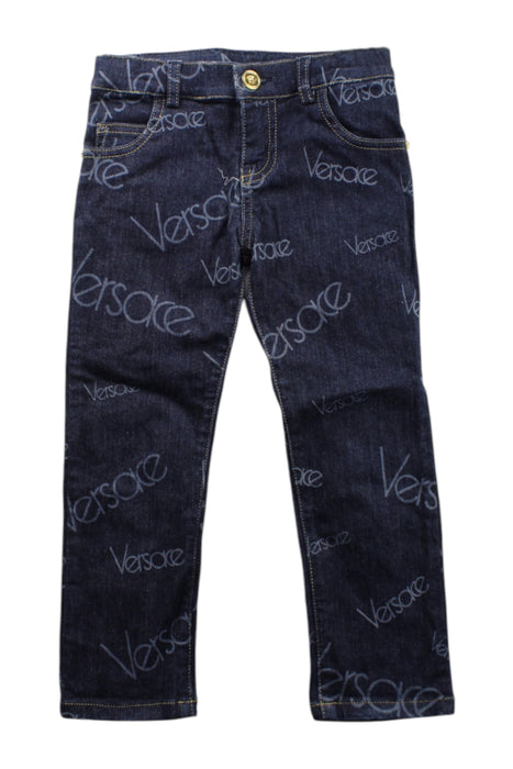 A Blue Jeans from Young Versace in size 4T for neutral. (Front View)