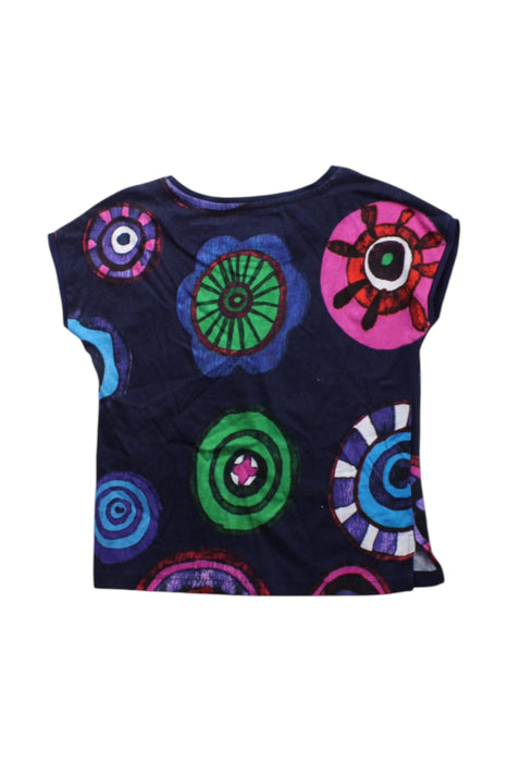 A Multicolour Short Sleeve Tops from Desigual in size 3T for girl. (Back View)