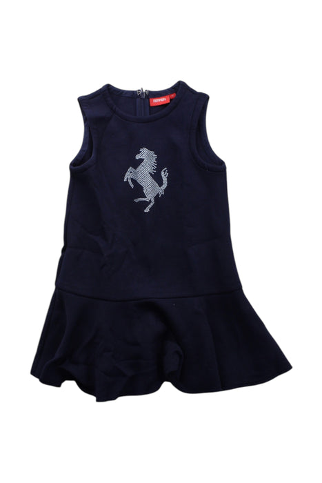 A Navy Sleeveless Dresses from Ferrari in size 4T for girl. (Front View)