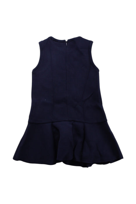 A Navy Sleeveless Dresses from Ferrari in size 4T for girl. (Back View)