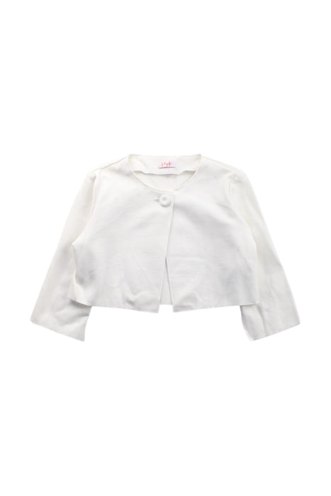 A White Cardigans from Il Gufo in size 4T for girl. (Front View)