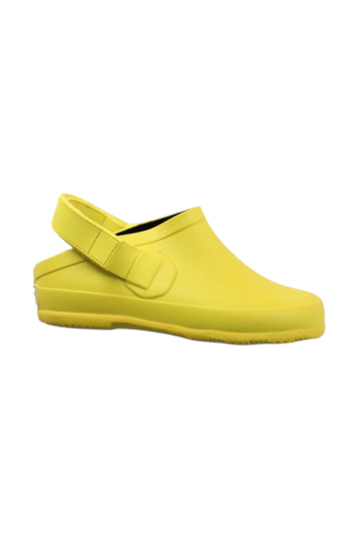 A Yellow Slip Ons from Burberry in size 4T for neutral. (Front View)