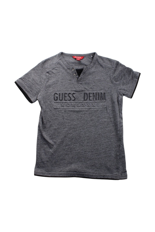 A Grey Short Sleeve T Shirts from Guess in size 8Y for boy. (Front View)