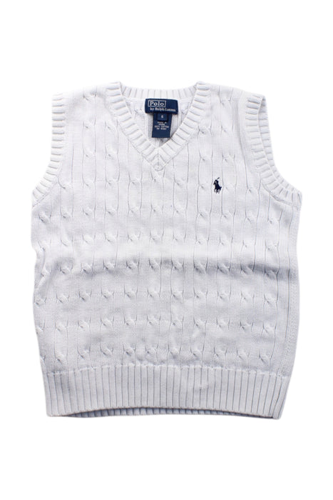 A White Dress Up Vests from Polo Ralph Lauren in size 6T for boy. (Front View)