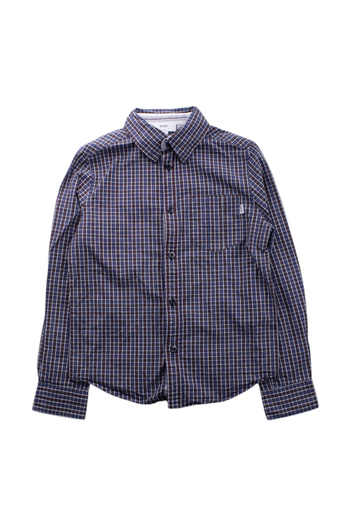 A Navy Long Sleeve Shirts from Boss in size 8Y for boy. (Front View)