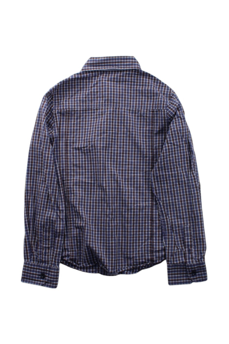 A Navy Long Sleeve Shirts from Boss in size 8Y for boy. (Back View)