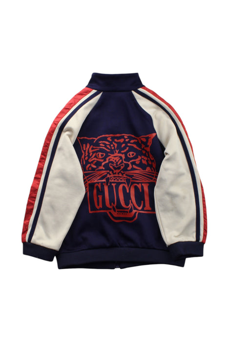 A Navy Zippered Sweatshirts from Gucci in size 4T for neutral. (Back View)