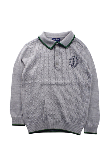 A Grey Long Sleeve Polos from Nicholas & Bears in size 6T for boy. (Front View)