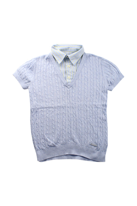 A Blue Short Sleeve Shirts from Nicholas & Bears in size 6T for boy. (Front View)