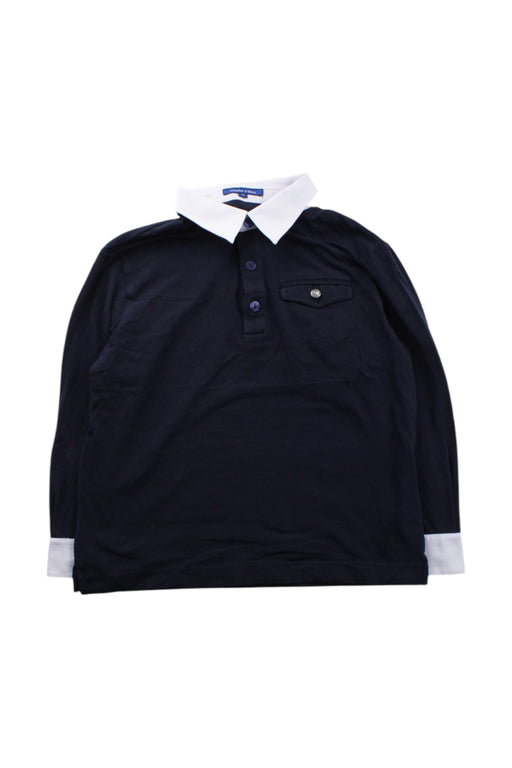 A Navy Long Sleeve Polos from Nicholas & Bears in size 6T for boy. (Front View)