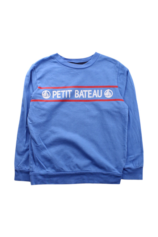 A Blue Crewneck Sweatshirts from Petit Bateau in size 8Y for neutral. (Front View)