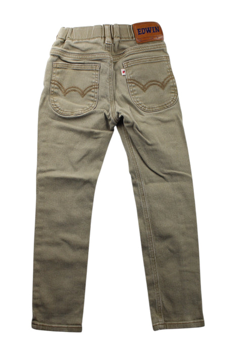 A Green Casual Pants from EDWIN in size 7Y for neutral. (Back View)