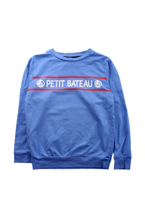 A Blue Crewneck Sweatshirts from Petit Bateau in size 8Y for neutral. (Front View)