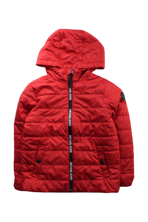 A Red Puffer/Quilted Coats & Outerwear from Michael Kors in size 5T for neutral. (Front View)