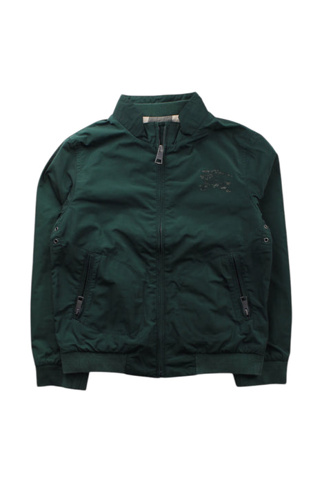 A Green Lightweight Jackets from Burberry in size 6T for boy. (Front View)